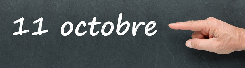 Fototapeta premium 11 octobre sur ardoise