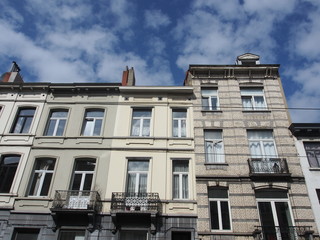 Obraz premium Brüssel: Altbaufassaden der Gründerzeit