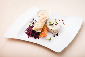 Chicken breast with rice