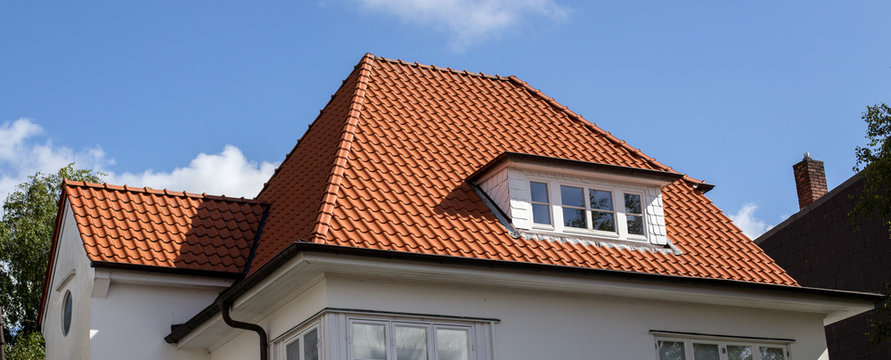 roof of house with red tiles