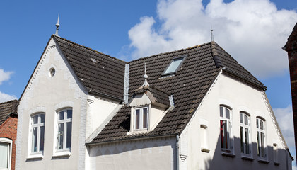 tiled roof of the house