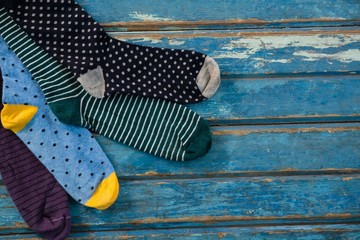 Overhead view of socks