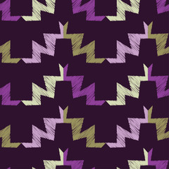 Ethnic boho seamless pattern. Scribble texture. Retro motif. Textile rapport.