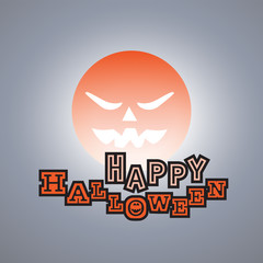 Happy Halloween Card Template Design - Vector Illustration