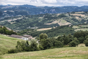 Fototapeta na wymiar Summer landscape near Serramazzoni (Modena, Italy)