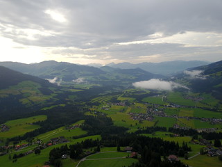 Österreichische Alpen aus der Luft