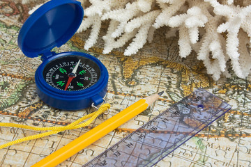 map and coral