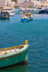 Fototapeta na wymiar colourful malta boat bow