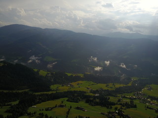 Naklejka premium Alpen aus der Luft