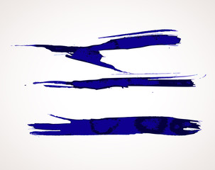 Blue Paint Strokes Set