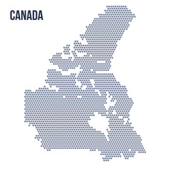 Fototapeta na wymiar Vector hexagon map of Canada isolated on white background