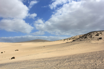 Fototapeta na wymiar Sanddünen von Fuerteventura
