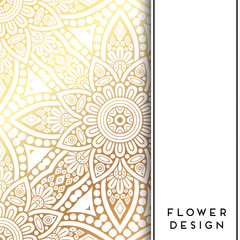 Vector luxury wedding invitation with mandala