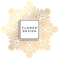 Vector luxury wedding invitation with mandala