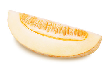 Slice of ripe yellow melon.