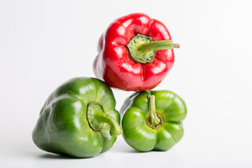 Paprika peppers close up
