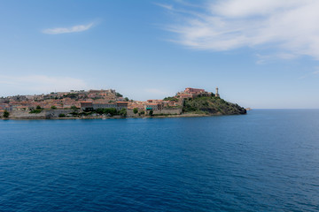 Fototapeta na wymiar City on the sea: Portoferraio, on Elba Island