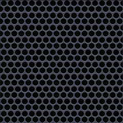 Dark Circles Metal Sheet carbon dots background Vector