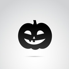 Pumpkin halloween vector icon.
