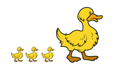 Cartoon Duck Birds