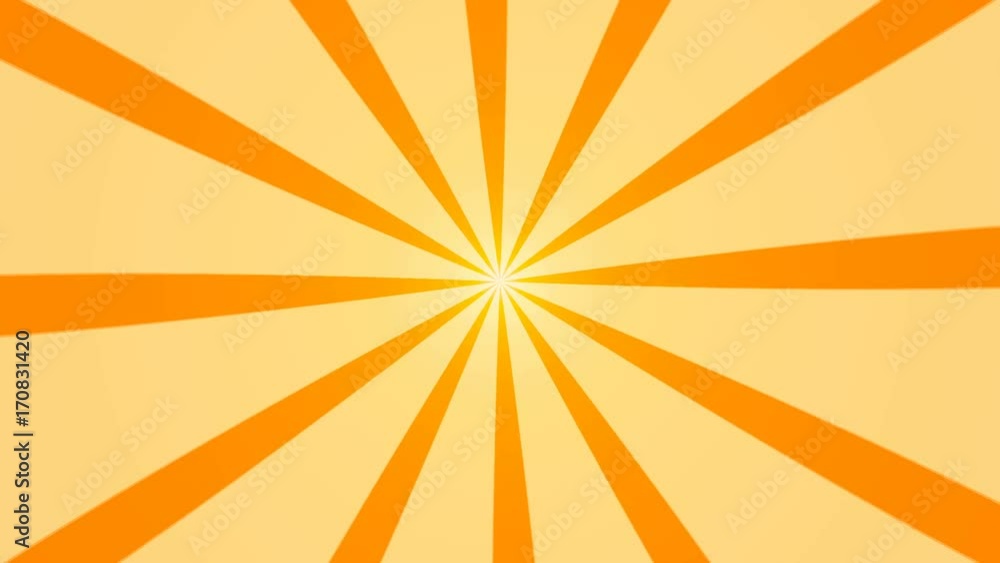 Poster abstract background with animation of sun beams. retro radial background. 3d rendering seamless loop
