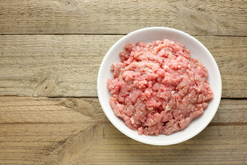 Obraz na płótnie Canvas Bowl of Minced Meat