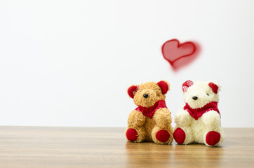 Obraz premium bear doll on table