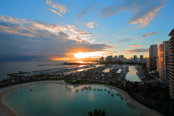 Fototapeta premium ハワイの夕陽