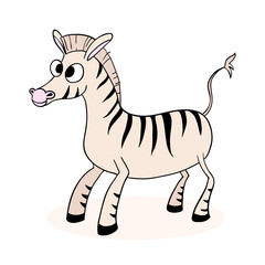 Cartoon cute zebra