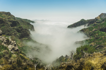 Fototapeta na wymiar Breathtaking Madeira hiking to Pico Ruivo