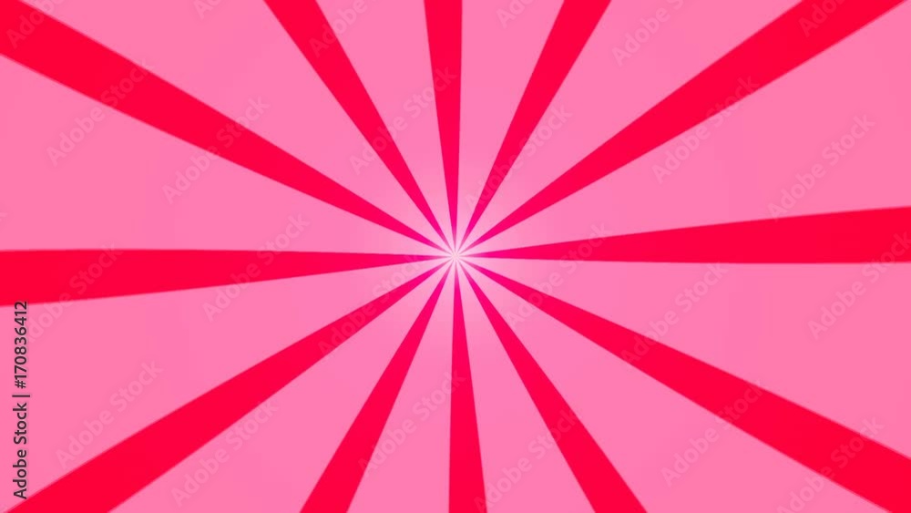 Poster abstract background with animation of sun beams. retro radial background. 3d rendering seamless loop