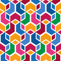 Seamless pattern of geometric shapes