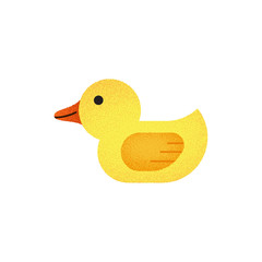 Yellow duck toy vector image isolated on white background. A cartoon illustration of a children toy