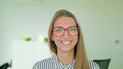 Portrait of successful Businesswoman entrepreneur working at start up office smiling