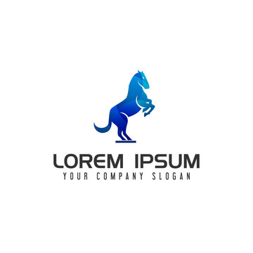 modern horse logo design concept template