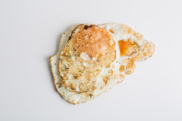 close up of fried egg