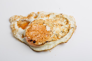 close up of fried egg