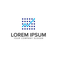 progress dot logo design concept template