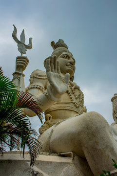 Visakhapatnam India: Shiva Parvathi statues on Kailasagiri hill in Andhra Pradesh state India