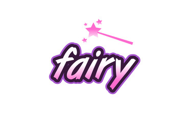 fairy word text logo icon design concept idea