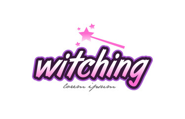 witching word text logo icon design concept idea