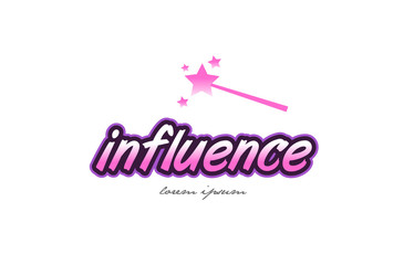 influence word text logo icon design concept idea