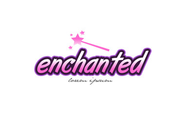 enchanted word text logo icon design concept idea