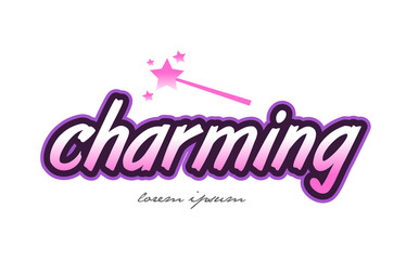 charming word text logo icon design concept idea