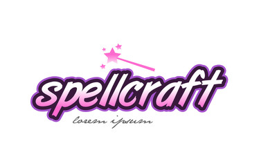 spellcraft word text logo icon design concept idea