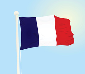 France national flag. vector illustration