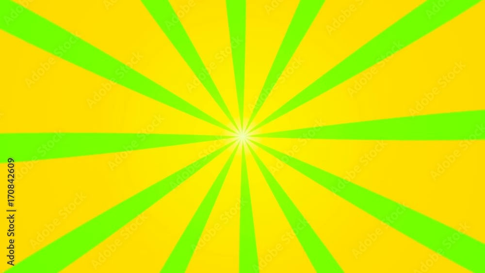 Poster abstract background with animation of sun beams. retro radial background. 3d rendering seamless loop