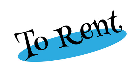 To Rent rubber stamp. Grunge design with dust scratches. Effects can be easily removed for a clean, crisp look. Color is easily changed.