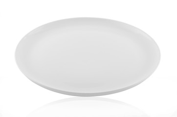 Ceramic plate isolated on white background