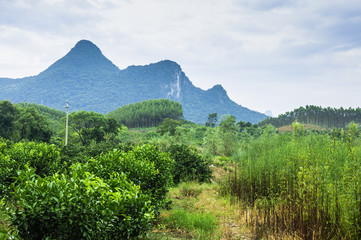 Fototapeta premium Mountains and countryside scenery 